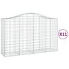 vidaXL Schanskorven 11 st gewelfd 200x50x120/140 cm ijzer