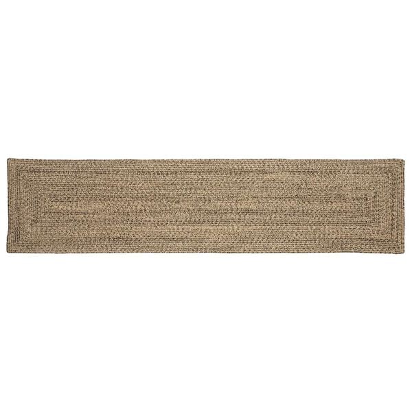 vidaXL Vloerkleden Rechthoekig Natuurlijk en Zwart 60 x 300 cm Jute