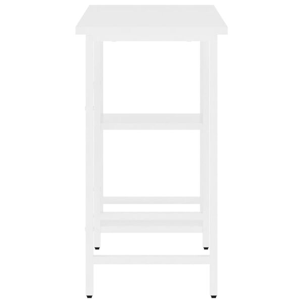 vidaXL Computerbureau 80x40x72 cm MDF en metaal wit