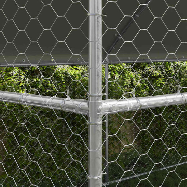 vidaXL Hondenhok 4 pcs Zilver 8 x 2 x 2 m Gegalvaniseerd staal