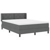 vidaXL Boxspringbed met matras met matras Donkergrijs 140 x 190 cm