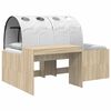 vidaXL Bed met Tunnel 3 st Sonoma Eiken en Zwart
