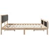 vidaXL Bedframe Bruin en donkergrijs 200 x 200 cm Massief grenenhout