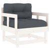vidaXL 7-delige Loungeset met kussens massief hout wit