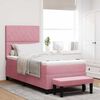 vidaXL Boxspring bed met matras Roze 90 x 200 cm Fluweel