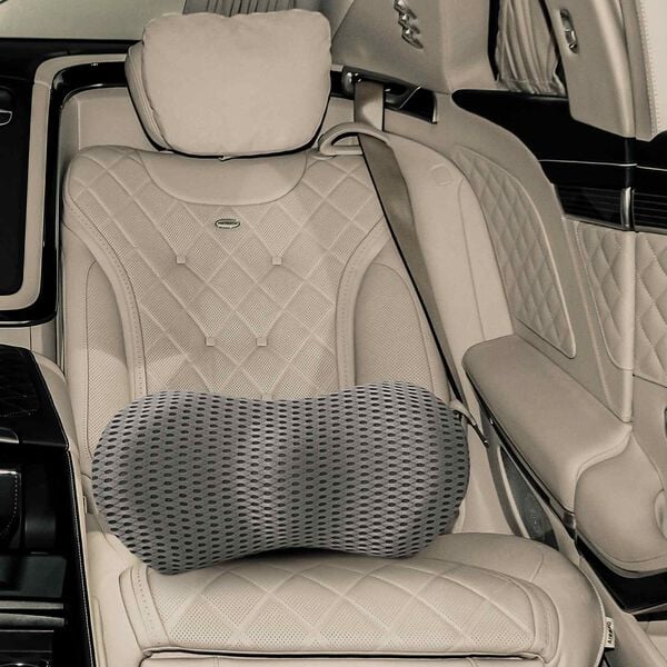 vidaXL Hoofdkussen met kussen Grijs 47 x 24 x 13 cm 4D Mesh