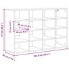vidaXL Schoenenkast met plank Betongrijs 103 x 30 x 67 cm Bewerkt hout