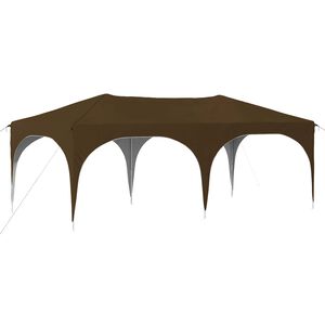 vidaXL Pop-up partytent 575 x 288 x 245 cm Taupe Oxford Stof