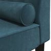vidaXL Chaise longue met bolster fluweel blauw