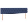 vidaXL Boxspring met matras stof blauw 200x200 cm
