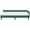 vidaXL Hoekbedframe met Matras Anders 2 pcs Groen Fluweel