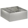 vidaXL Plantenbak zilver 100 x 100 x 30 cm Roestvrij staal
