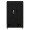 vidaXL Highboard met lade Zwart Eiken 69,5 x 31 x 115 cm Bewerkt hout