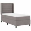 vidaXL Boxspring bed met matras met hoofdeinde Taupe 90 x 190 cm Stof