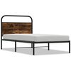 vidaXL Bedframe zonder matras bewerkt hout gerookt eiken 90x190 cm