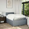 vidaXL Boxspring met matras stof lichtgrijs 120x200 cm