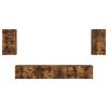 vidaXL Tv-meubelset Wandgemonteerd 5 pcs Gerookt eiken Bewerkt hout