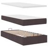 vidaXL Ottoman bed met matrassen 160x200cm stof donkerbruin