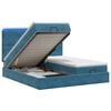 vidaXL Ottoman Bed met Matrassen en LED Donkerblauw 180 x 200 cm