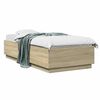 vidaXL Bedframe Sonoma Eiken 80 x 200 cm Bewerkt hout