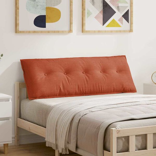 vidaXL Rugkussen Rood-oranje 140 x 50 cm Cordstof