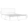 vidaXL Bedframe metaal wit 180x200 cm