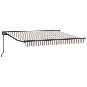 vidaXL Uitschuifbare luifel Lichtgrijs en wit. 3 x 2,5 m