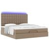 vidaXL Ottoman bed met matras en LED's 180x200cm kunstleer
