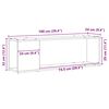 vidaXL Tv-meubelset Wandgemonteerd Zwart 100 x 24 x 63 cm Bewerkt hout