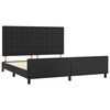 vidaXL Bedframe met hoofdbord kunstleer zwart 180x200 cm