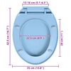 vidaXL Toiletbril soft-close en quick-release ovaal blauw
