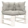 vidaXL 6-delige Loungeset met taupe kussens pallet hout