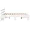 vidaXL Bedframe met hoofdeinde Wit 135 x 190 cm Massief grenenhout