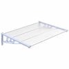 vidaXL Deurluifel 122x90 cm polycarbonaat grijs en transparant