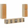 vidaXL Tv-meubelset Wandgemonteerd 4 pcs Sonoma Eiken Bewerkt hout