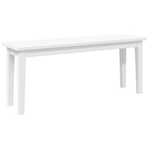 vidaXL Bank 110 cm massief hout wit rubber
