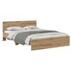 vidaXL Bedframe met hoofdeinde Artisan Eiken 140 x 200 cm Bewerkt hout