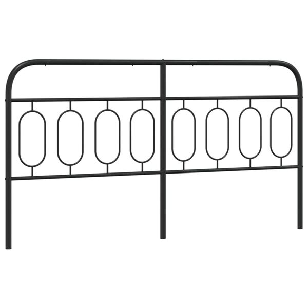 vidaXL Hoofdbord 160 cm metaal zwart