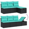 vidaXL 8-delige Loungeset met kussens poly rattan grijs