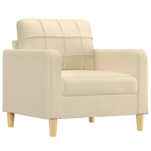 vidaXL Fauteuil 60 cm stof cr&egrave;mekleurig