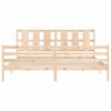 vidaXL Bedframe met hoofdbord massief hout 200x200 cm