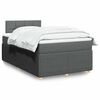 vidaXL Boxspring met matras stof donkergrijs 120x200 cm