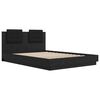 vidaXL Bedframe met Hoofdeinde Zwart Eiken 140 x 200 cm Bewerkt hout