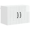 vidaXL Wandkast LUCCA Hoogglans Wit 60 x 31 x 40 cm Bewerkt hout