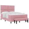 vidaXL Boxspring bed met hoofdeinde Roze 190 x 140 cm Fluweel
