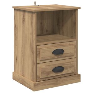 vidaXL Nachtkastje Artisan Eiken 36 x 43 x 60 cm Bewerkt hout