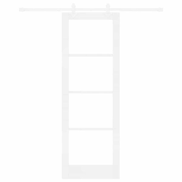 vidaXL Schuifdeur Wit 73,5 x 211 cm Massief grenenhout en glas