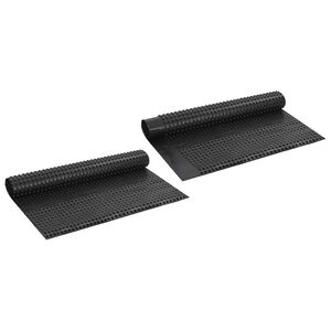 vidaXL Gewelfde Drainageplaat 2 st Zwart 1 x 20 m HDPE