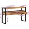 vidaXL Wandtafel met lade Bruin 120 x 33 x 75 cm Massief Acaciahout