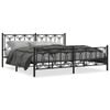 vidaXL Bedframe met hoofd- en voeteneinde metaal zwart 193x203 cm